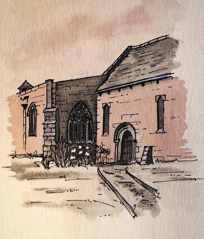 Church in pen and ink